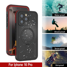 Load image into Gallery viewer, Coque étanche pour iPhone 16 Pro [Série Kickstud 2.0] Coque de protection IP68 avec protecteur d&#39;écran et béquille [Rouge]
