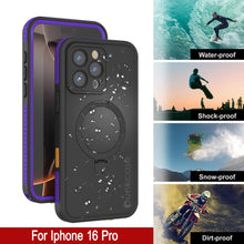 Load image into Gallery viewer, Coque étanche pour iPhone 16 Pro [Série Kickstud 2.0] Coque de protection IP68 avec protecteur d&#39;écran et béquille [Violet]
