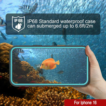 Load image into Gallery viewer, Coque étanche pour iPhone 16 [Série Kickstud 2.0] Coque de protection IP68 avec protecteur d&#39;écran et béquille [Bleu sarcelle]
