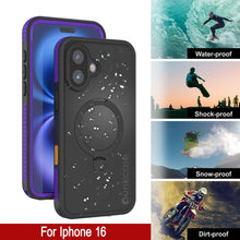 Load image into Gallery viewer, Coque étanche pour iPhone 16 [Série Kickstud 2.0] Coque de protection IP68 avec protecteur d&#39;écran et béquille [Violet]
