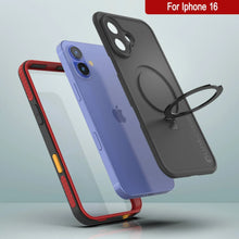 Load image into Gallery viewer, Coque étanche pour iPhone 16 [Série Kickstud 2.0] Coque de protection IP68 avec protecteur d&#39;écran et béquille [Rouge]
