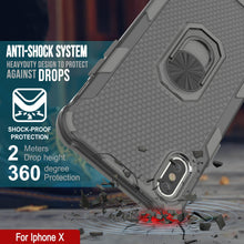 Load image into Gallery viewer, Coque PunkCase pour iPhone X [Série Magnetix 2.0] Coque transparente de protection en TPU avec support [Gris]
