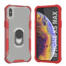 Charger l&#39;image dans la galerie, Étui PunkCase pour iPhone XS Max [Série Magnetix 2.0] Coque de protection transparente en TPU avec béquille [Rouge]
