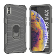 Charger l&#39;image dans la galerie, PunkCase pour iPhone XS Max [Série Magnetix 2.0] Coque protectrice transparente en TPU avec béquille [Gris]
