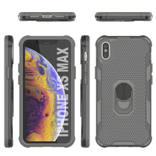 Charger l&#39;image dans la galerie, PunkCase pour iPhone XS Max [Série Magnetix 2.0] Coque protectrice transparente en TPU avec béquille [Gris]

