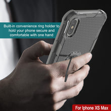 Charger l&#39;image dans la galerie, PunkCase pour iPhone XS Max [Série Magnetix 2.0] Coque protectrice transparente en TPU avec béquille [Gris]
