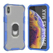 Charger l&#39;image dans la galerie, Étui PunkCase pour iPhone XS Max [Série Magnetix 2.0] Coque transparente protectrice en TPU avec béquille [Bleu]
