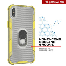 Charger l&#39;image dans la galerie, Coque PunkCase pour iPhone XS Max [Série Magnetix 2.0] Coque TPU transparente de protection avec béquille [Jaune]
