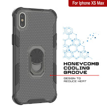 Charger l&#39;image dans la galerie, Étui PunkCase pour iPhone XS Max [Série Magnetix 2.0] Coque transparente en TPU protectrice avec béquille [Noir].
