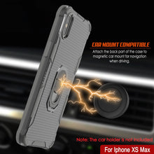 Charger l&#39;image dans la galerie, PunkCase pour iPhone XS Max [Série Magnetix 2.0] Coque protectrice transparente en TPU avec béquille [Gris]
