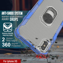 Load image into Gallery viewer, PunkCase pour étui iPhone XS [Série Magnetix 2.0] Coque transparente de protection en TPU avec béquille [Bleue]
