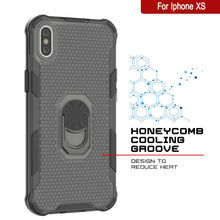 Load image into Gallery viewer, Coque PunkCase pour iPhone XS [Série Magnetix 2.0] Coque protectrice transparente en TPU avec béquille [Noire]
