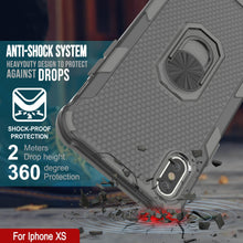 Load image into Gallery viewer, Coque PunkCase pour iPhone XS [Série Magnetix 2.0] Étui en TPU transparent de protection avec béquille [Gris]
