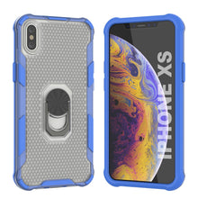 Load image into Gallery viewer, PunkCase pour étui iPhone XS [Série Magnetix 2.0] Coque transparente de protection en TPU avec béquille [Bleue]
