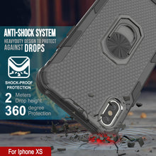 Load image into Gallery viewer, Coque PunkCase pour iPhone XS [Série Magnetix 2.0] Coque protectrice transparente en TPU avec béquille [Noire]
