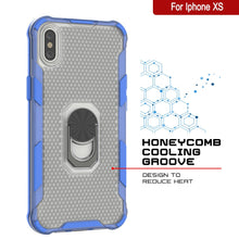 Load image into Gallery viewer, PunkCase pour étui iPhone XS [Série Magnetix 2.0] Coque transparente de protection en TPU avec béquille [Bleue]
