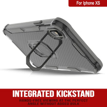 Load image into Gallery viewer, Coque PunkCase pour iPhone XS [Série Magnetix 2.0] Étui en TPU transparent de protection avec béquille [Gris]
