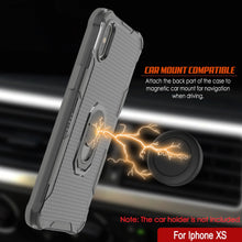 Load image into Gallery viewer, Coque PunkCase pour iPhone XS [Série Magnetix 2.0] Étui en TPU transparent de protection avec béquille [Gris]
