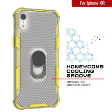 Charger l'image dans la galerie, PunkCase pour iPhone XR [Série Magnetix 2.0] Coque de protection transparente en TPU avec béquille [Jaune]
