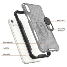 Charger l'image dans la galerie, Coque PunkCase pour iPhone XR [Série Magnetix 2.0] Coque TPU Transparente de Protection avec Support [Noir]
