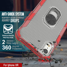 Charger l'image dans la galerie, PunkCase pour étui iPhone XR [Série Magnetix 2.0] Coque transparente en TPU de protection avec support [Rouge]
