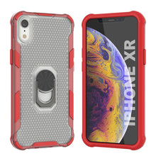 Charger l'image dans la galerie, PunkCase pour étui iPhone XR [Série Magnetix 2.0] Coque transparente en TPU de protection avec support [Rouge]
