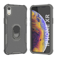 Charger l'image dans la galerie, Étui PunkCase pour iPhone XR [Série Magnetix 2.0] Coque transparente en TPU de protection avec béquille [Gris]
