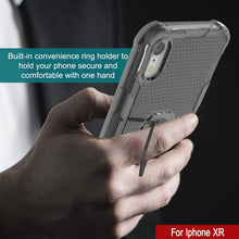 Charger l'image dans la galerie, Étui PunkCase pour iPhone XR [Série Magnetix 2.0] Coque transparente en TPU de protection avec béquille [Gris]
