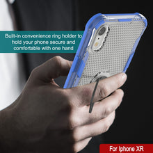 Charger l'image dans la galerie, Coque PunkCase pour iPhone XR [série Magnetix 2.0] Transparent TPU de protection avec béquille [bleu]
