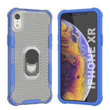 Charger l'image dans la galerie, Coque PunkCase pour iPhone XR [série Magnetix 2.0] Transparent TPU de protection avec béquille [bleu]

