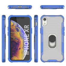 Charger l'image dans la galerie, Coque PunkCase pour iPhone XR [série Magnetix 2.0] Transparent TPU de protection avec béquille [bleu]
