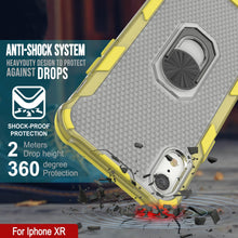 Charger l'image dans la galerie, PunkCase pour iPhone XR [Série Magnetix 2.0] Coque de protection transparente en TPU avec béquille [Jaune]
