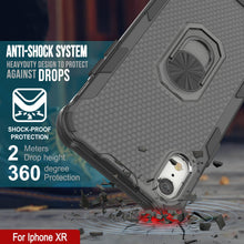Charger l'image dans la galerie, Coque PunkCase pour iPhone XR [Série Magnetix 2.0] Coque TPU Transparente de Protection avec Support [Noir]
