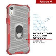 Charger l'image dans la galerie, PunkCase pour étui iPhone XR [Série Magnetix 2.0] Coque transparente en TPU de protection avec support [Rouge]
