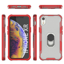 Charger l'image dans la galerie, PunkCase pour étui iPhone XR [Série Magnetix 2.0] Coque transparente en TPU de protection avec support [Rouge]
