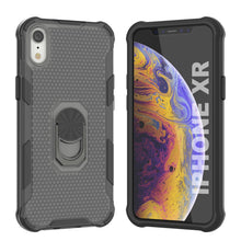 Charger l'image dans la galerie, Coque PunkCase pour iPhone XR [Série Magnetix 2.0] Coque TPU Transparente de Protection avec Support [Noir]

