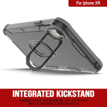 Charger l'image dans la galerie, Étui PunkCase pour iPhone XR [Série Magnetix 2.0] Coque transparente en TPU de protection avec béquille [Gris]
