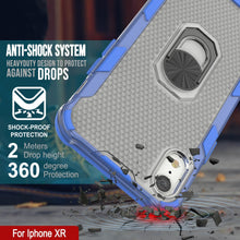 Charger l'image dans la galerie, Coque PunkCase pour iPhone XR [série Magnetix 2.0] Transparent TPU de protection avec béquille [bleu]
