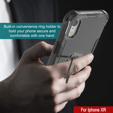 Charger l'image dans la galerie, Coque PunkCase pour iPhone XR [Série Magnetix 2.0] Coque TPU Transparente de Protection avec Support [Noir]
