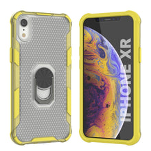 Charger l'image dans la galerie, PunkCase pour iPhone XR [Série Magnetix 2.0] Coque de protection transparente en TPU avec béquille [Jaune]
