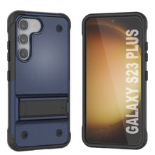 Charger l&#39;image dans la galerie, Coque Punkcase Galaxy S23+ Plus [Série Reliance] Étui hybride de protection de qualité militaire avec support intégré [Bleu marine-noir]
