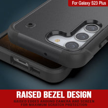 Charger l&#39;image dans la galerie, Étui Punkcase Galaxy S23+ Plus [Série Reliance] Coque hybride de protection de qualité militaire avec béquille intégrée [gris-noir]
