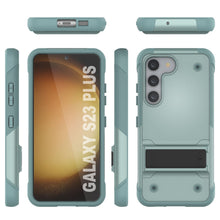 Charger l&#39;image dans la galerie, Coque Punkcase Galaxy S23+ Plus [Série Reliance] Coque de protection hybride de qualité militaire avec support intégré [Vert]
