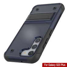 Charger l&#39;image dans la galerie, Coque Punkcase Galaxy S23+ Plus [Série Reliance] Étui hybride de protection de qualité militaire avec support intégré [Bleu marine-noir]
