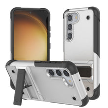 Load image into Gallery viewer, Coque Punkcase Galaxy S23+ Plus [Série Reliance] Coque hybride de protection de qualité militaire avec support intégré [Blanc-Noir]
