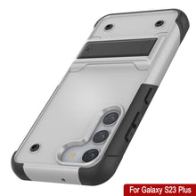 Load image into Gallery viewer, Coque Punkcase Galaxy S23+ Plus [Série Reliance] Coque hybride de protection de qualité militaire avec support intégré [Blanc-Noir]
