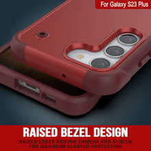 Charger l&#39;image dans la galerie, Coque Punkcase Galaxy S23+ Plus [Série Reliance] Housse de protection hybride robuste de qualité militaire avec pied intégré [Rouge-Rose]
