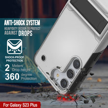 Load image into Gallery viewer, Coque Punkcase Galaxy S23+ Plus [Série Reliance] Coque hybride de protection de qualité militaire avec support intégré [Blanc-Noir]
