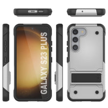 Load image into Gallery viewer, Coque Punkcase Galaxy S23+ Plus [Série Reliance] Coque hybride de protection de qualité militaire avec support intégré [Blanc-Noir]
