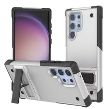 Load image into Gallery viewer, Coque Punkcase Galaxy S23 Ultra [Série Reliance] Protection hybride de qualité militaire avec béquille intégrée [Blanc-Noir]
